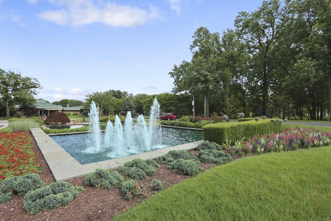 Leisure World fountain and flower gardens