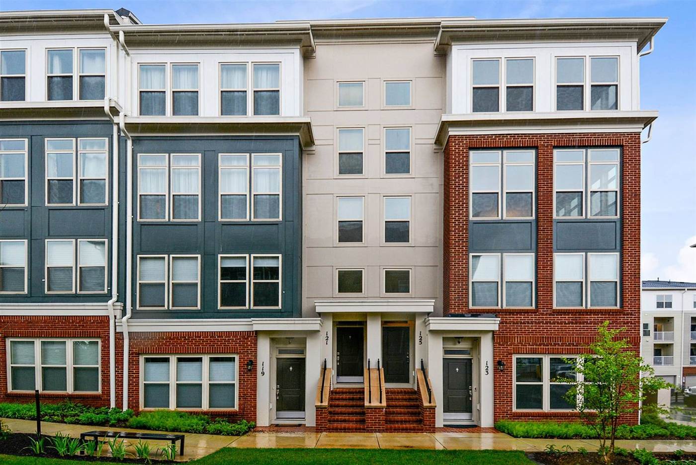 Modern townhouses in a new community